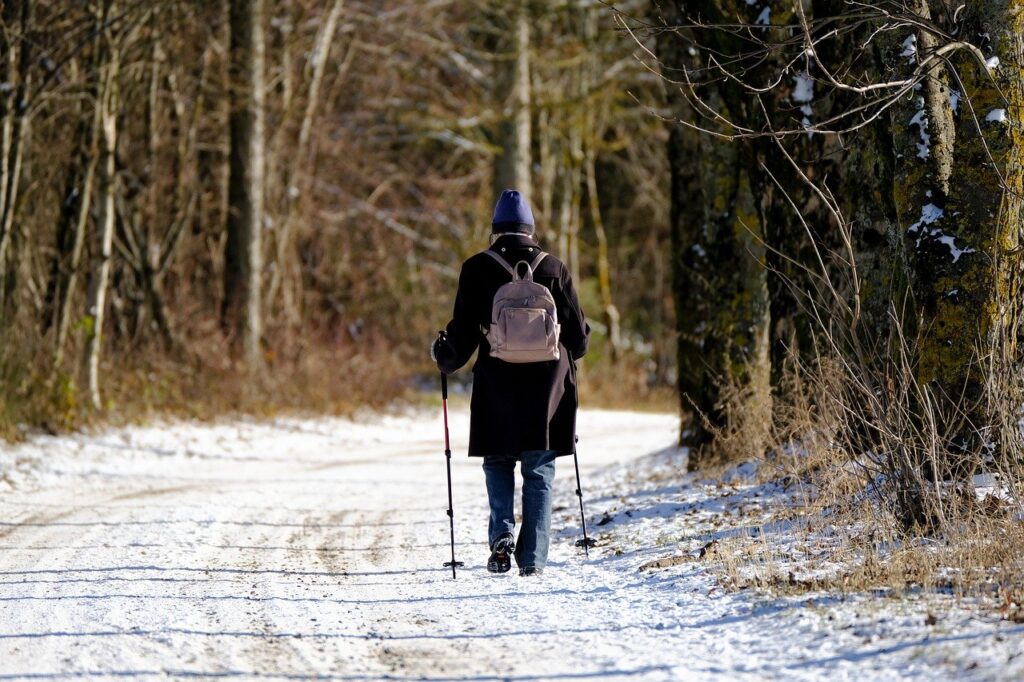 winter, snow, woman